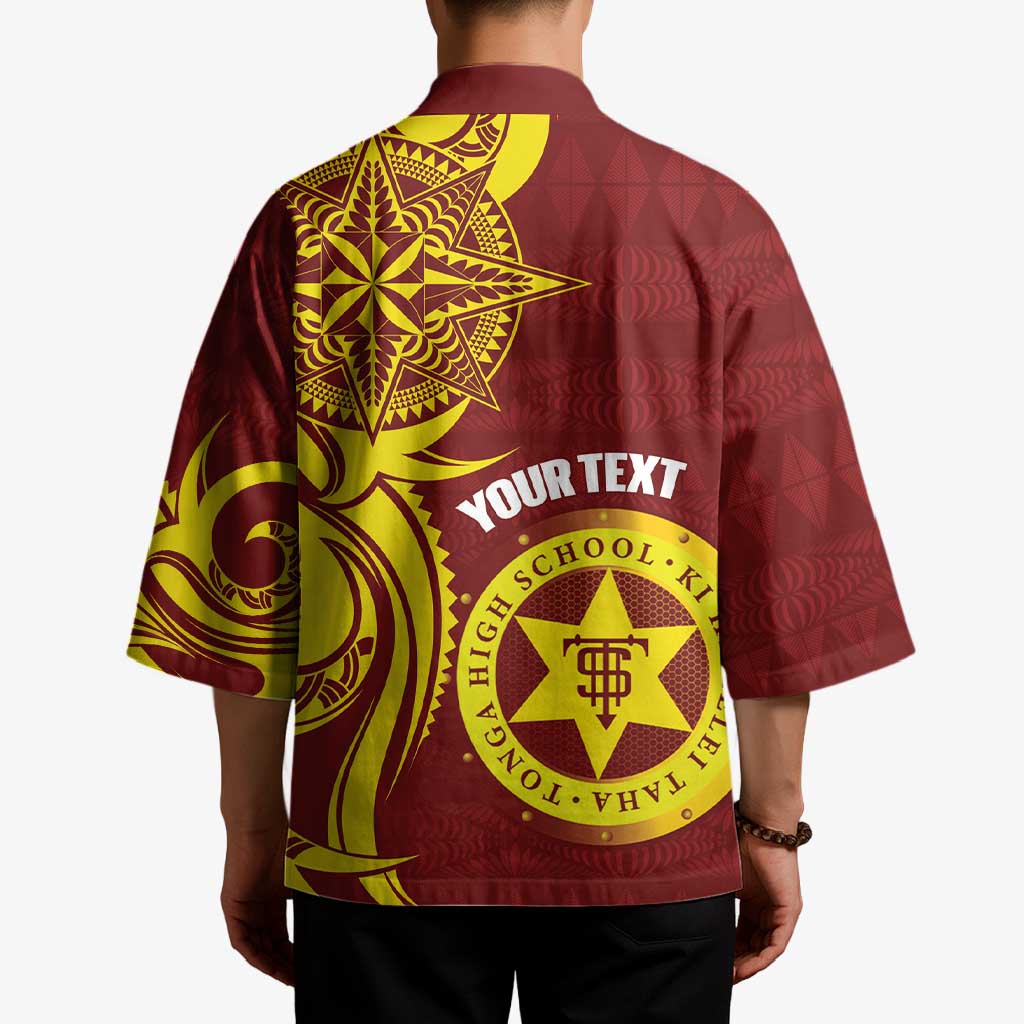 Personalised Tonga High School Kimono THS Tongan Ngatu Pattern - Polynesian Pride