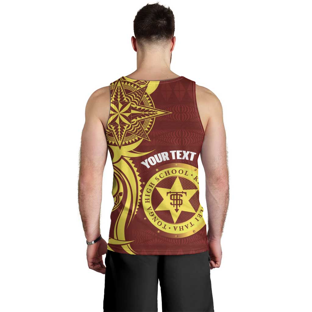 Personalised Tonga High School Men Tank Top THS Tongan Ngatu Pattern - Polynesian Pride