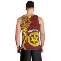 Personalised Tonga High School Men Tank Top THS Tongan Ngatu Pattern - Polynesian Pride