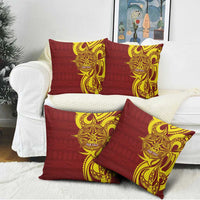 Personalised Tonga High School Pillow Cover THS Tongan Ngatu Pattern - Polynesian Pride