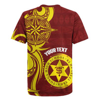 Personalised Tonga High School Rugby Jersey THS Tongan Ngatu Pattern - Polynesian Pride