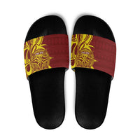 Personalised Tonga High School Slide Sandals THS Tongan Ngatu Pattern - Polynesian Pride