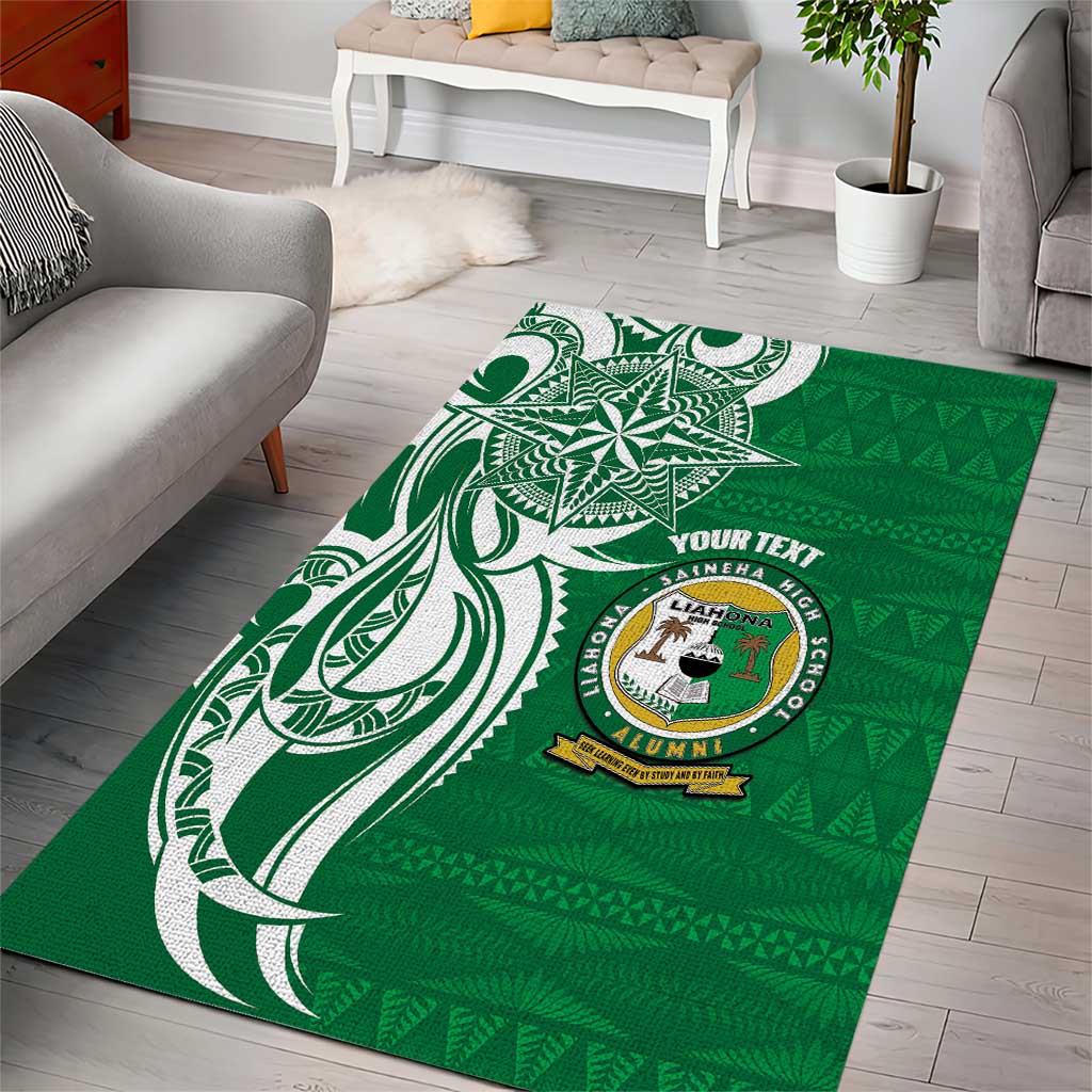 Personalised Liahona - Saineha High School Area Rug Tongan Ngatu Pattern - Polynesian Pride