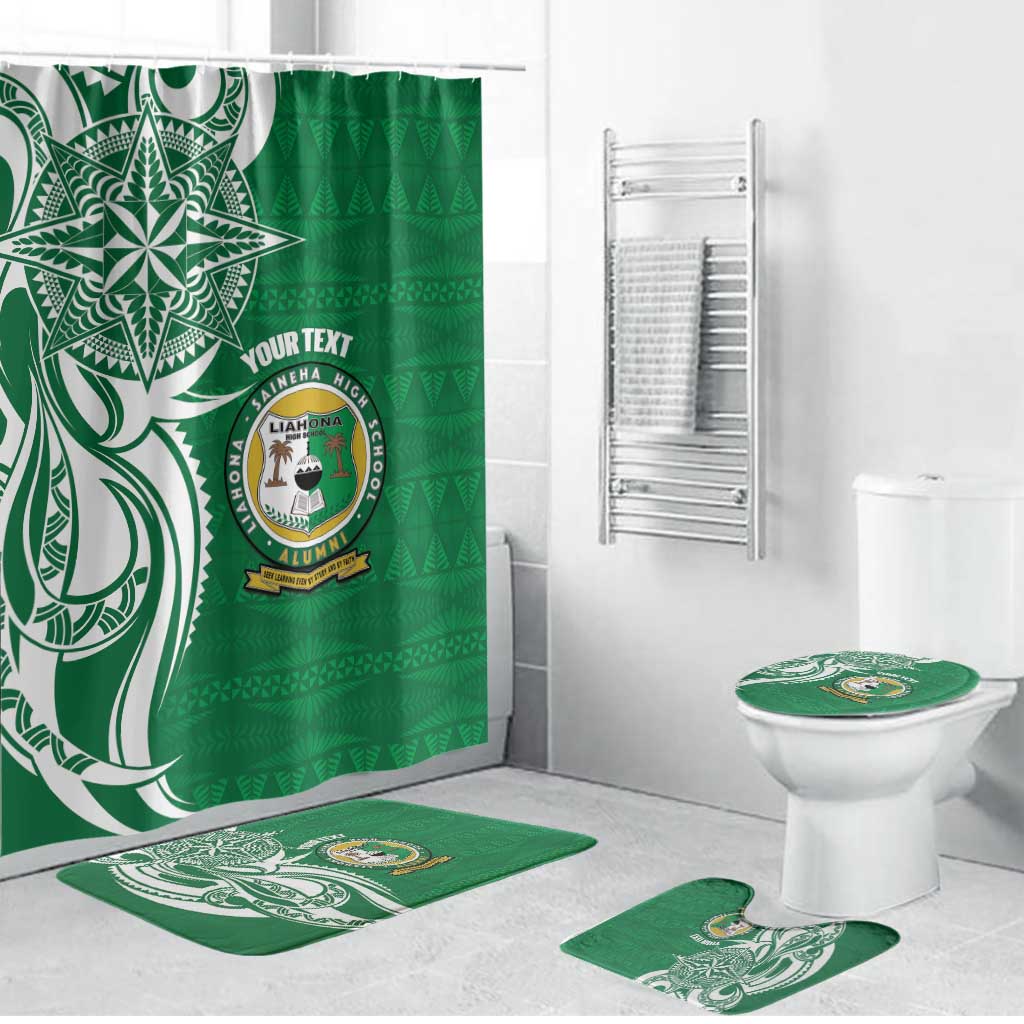 Personalised Liahona - Saineha High School Bathroom Set Tongan Ngatu Pattern - Polynesian Pride