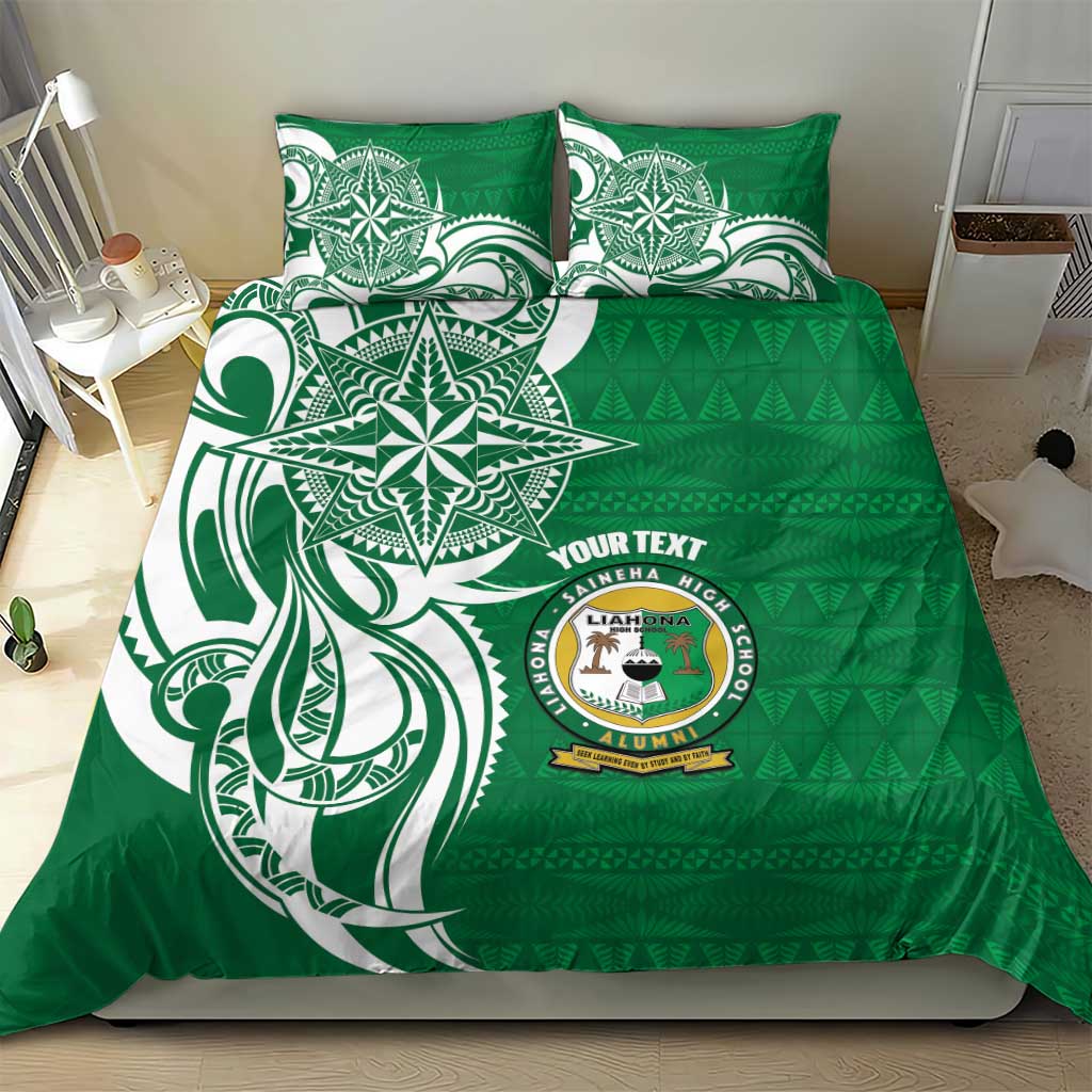 Personalised Liahona - Saineha High School Bedding Set Tongan Ngatu Pattern - Polynesian Pride