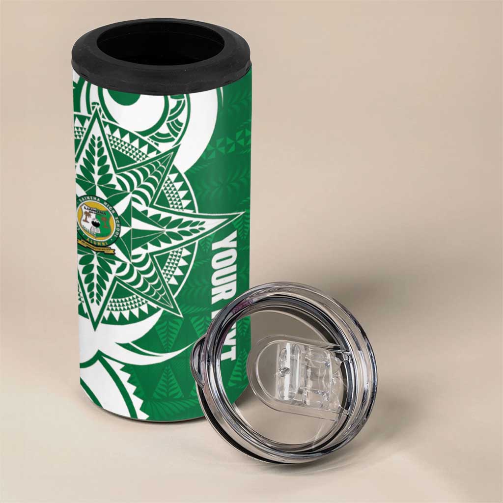 Personalised Liahona - Saineha High School 4 in 1 Can Cooler Tumbler Tongan Ngatu Pattern - Polynesian Pride