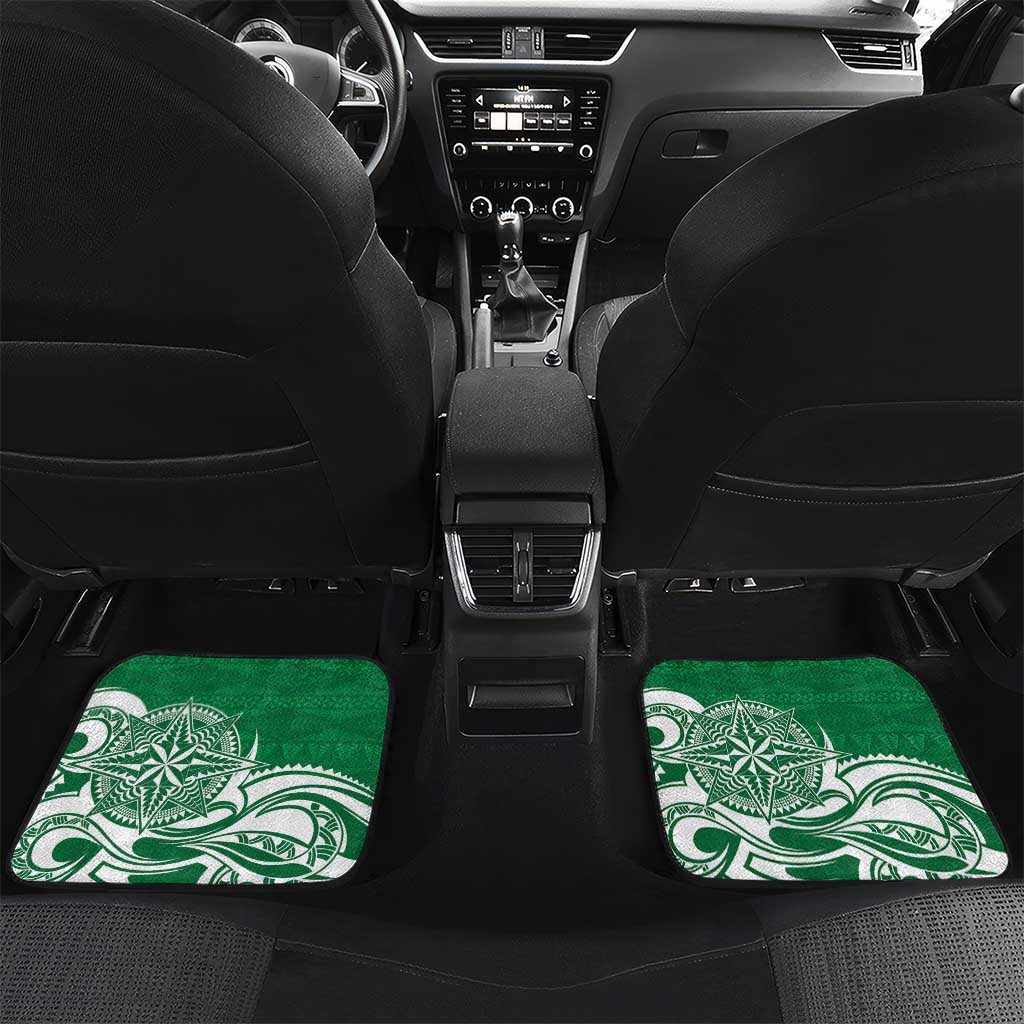 Personalised Liahona - Saineha High School Car Mats Tongan Ngatu Pattern - Polynesian Pride