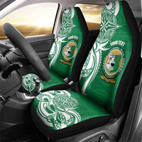 Personalised Liahona - Saineha High School Car Seat Cover Tongan Ngatu Pattern - Polynesian Pride
