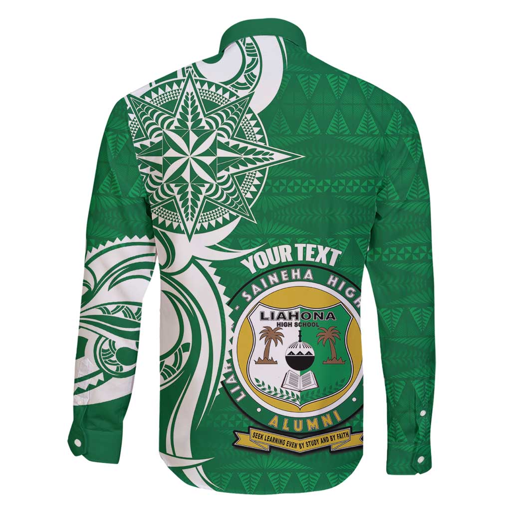 Personalised Liahona - Saineha High School Family Matching Tank Maxi Dress and Hawaiian Shirt Tongan Ngatu Pattern - Polynesian Pride