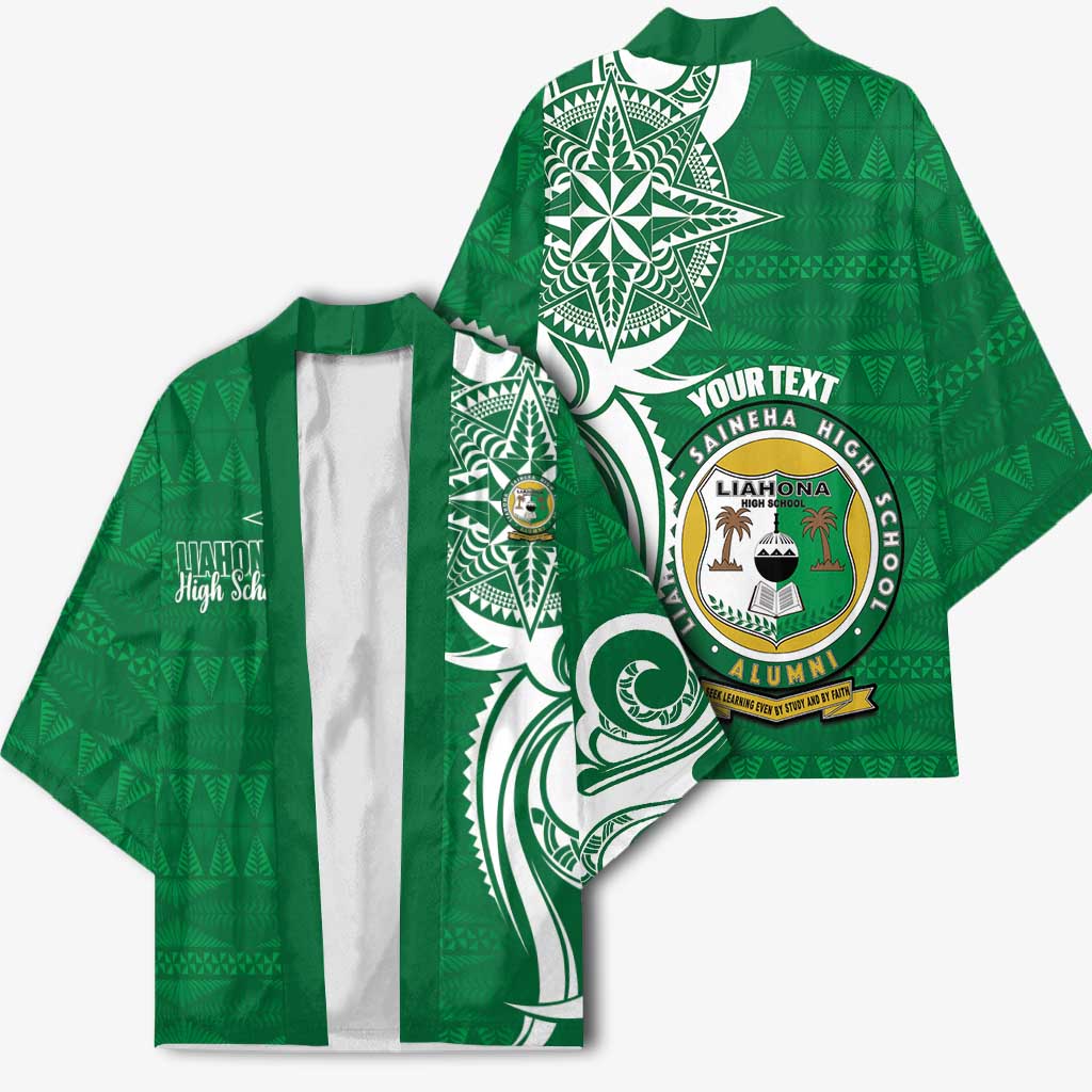 Personalised Liahona - Saineha High School Kimono Tongan Ngatu Pattern - Polynesian Pride