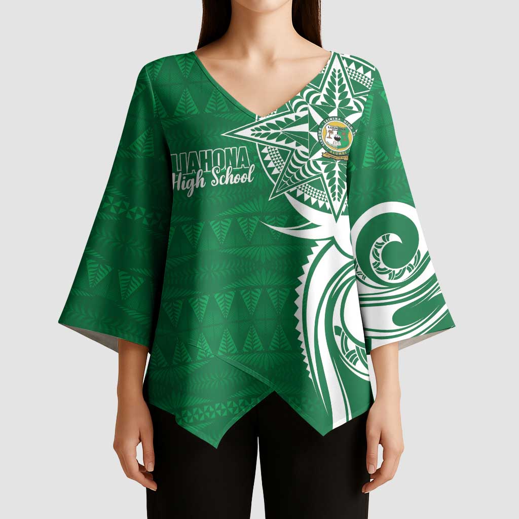 Personalised Liahona - Saineha High School Kimono Sleeve Blouse Tongan Ngatu Pattern - Polynesian Pride