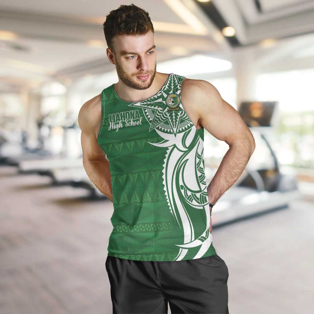 Personalised Liahona - Saineha High School Men Tank Top Tongan Ngatu Pattern - Polynesian Pride