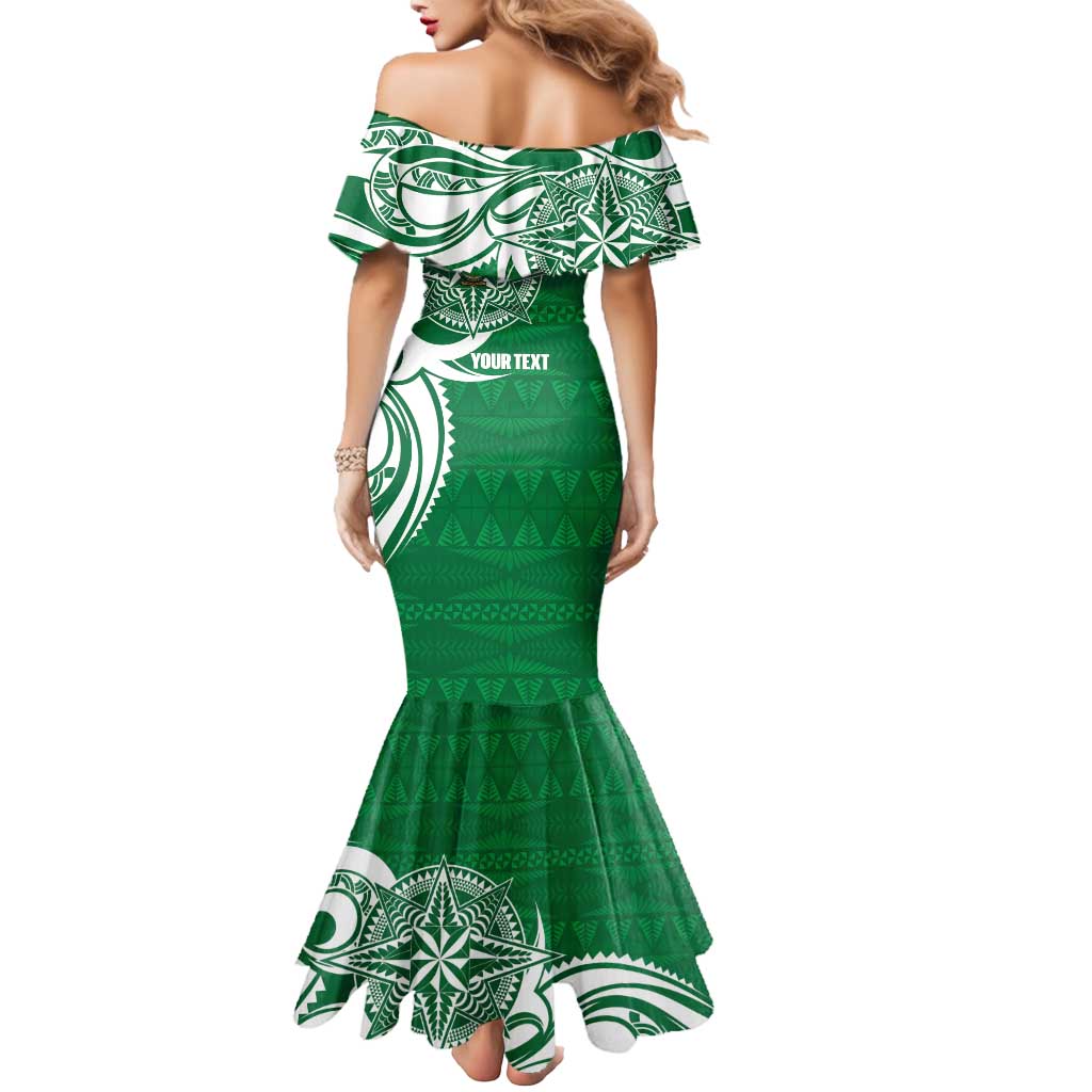 Personalised Liahona - Saineha High School Mermaid Dress Tongan Ngatu Pattern - Polynesian Pride