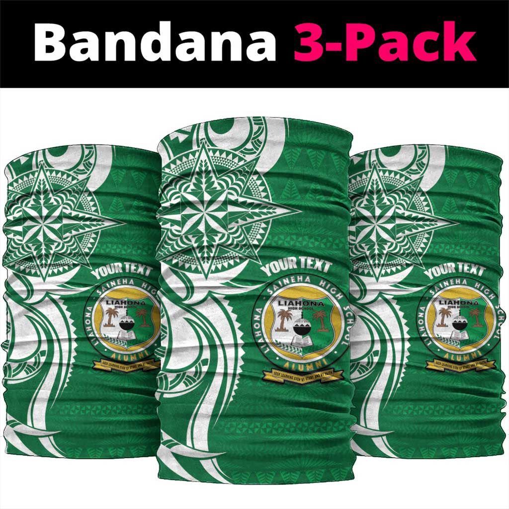 Personalised Liahona - Saineha High School Neck Gaiter Tongan Ngatu Pattern - Polynesian Pride