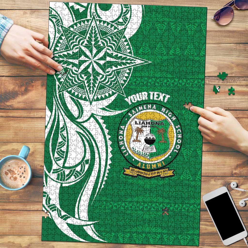 Personalised Liahona - Saineha High School Puzzle Tongan Ngatu Pattern - Polynesian Pride