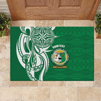 Personalised Liahona - Saineha High School Rubber Doormat Tongan Ngatu Pattern - Polynesian Pride