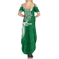 Personalised Liahona - Saineha High School Summer Maxi Dress Tongan Ngatu Pattern - Polynesian Pride