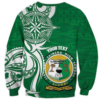 Personalised Liahona - Saineha High School Sweatshirt Tongan Ngatu Pattern - Polynesian Pride
