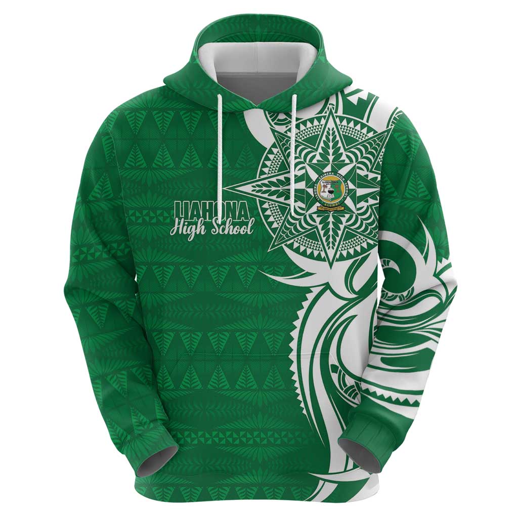 Personalised Liahona - Saineha High School Zip Hoodie Tongan Ngatu Pattern - Polynesian Pride