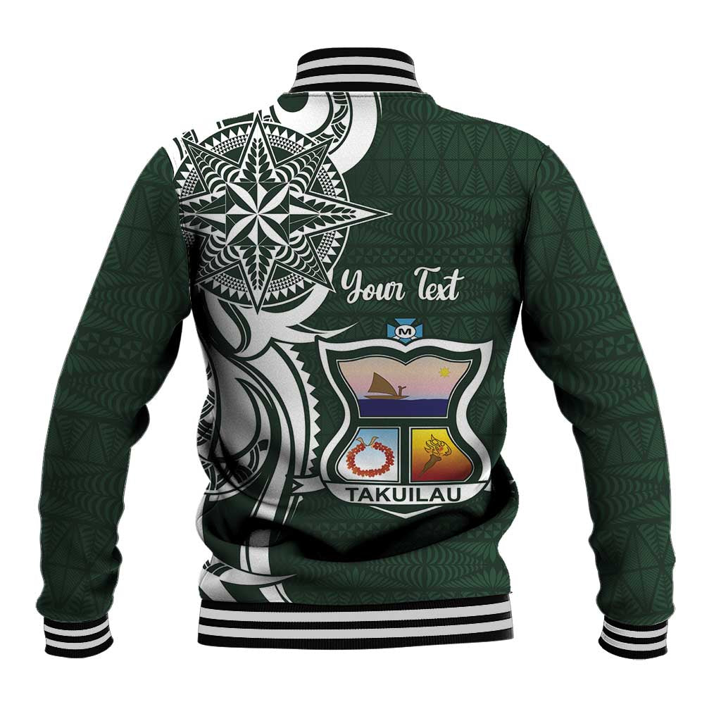 Personalised Tonga Takuilau College Baseball Jacket Est 1975 Tongan Ngatu Pattern - Polynesian Pride