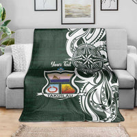 Personalised Tonga Takuilau College Blanket Est 1975 Tongan Ngatu Pattern - Polynesian Pride