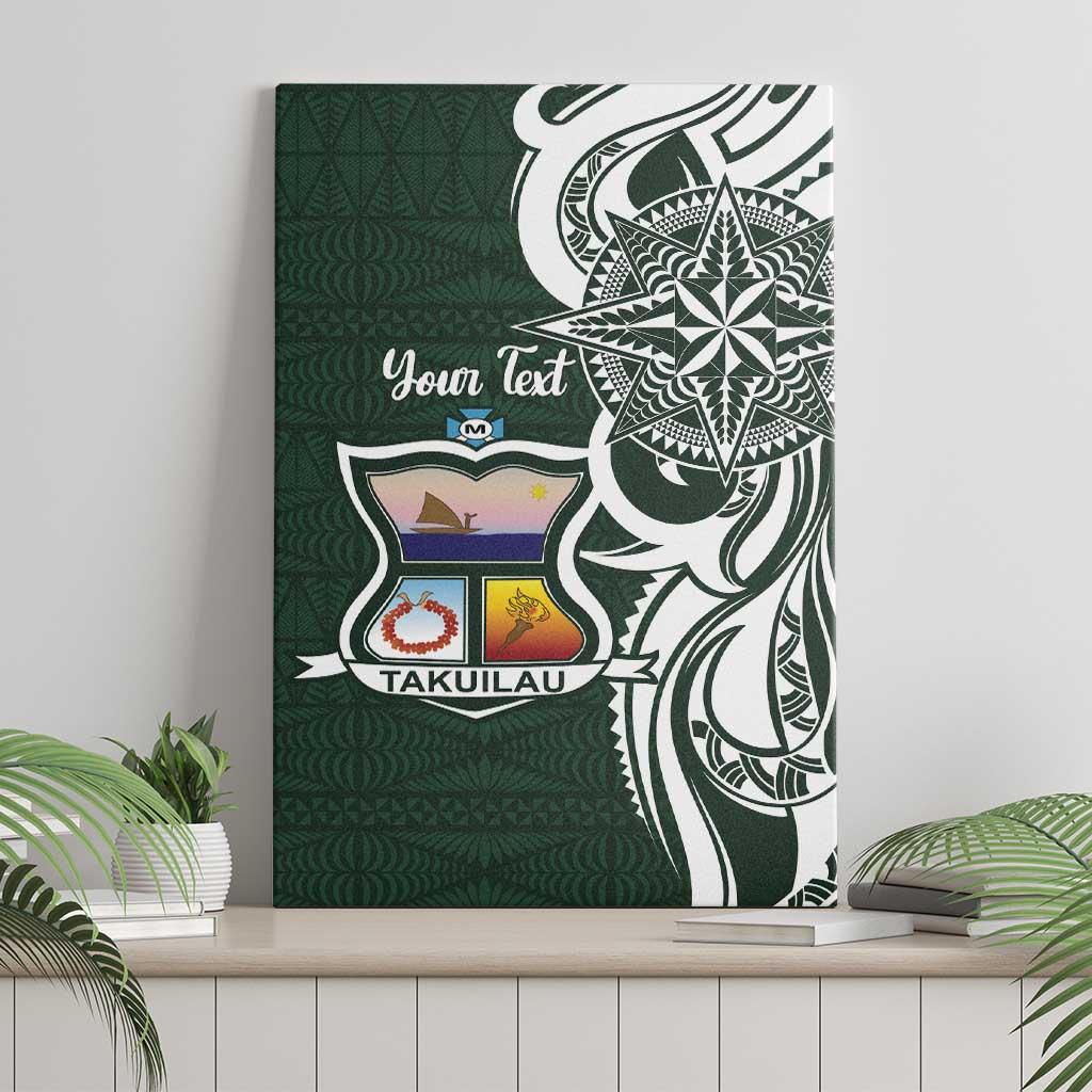 Personalised Tonga Takuilau College Canvas Wall Art Est 1975 Tongan Ngatu Pattern - Polynesian Pride