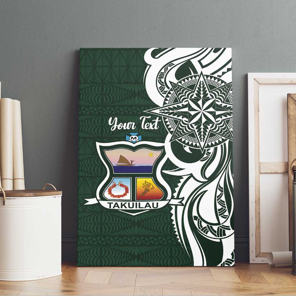 Personalised Tonga Takuilau College Canvas Wall Art Est 1975 Tongan Ngatu Pattern - Polynesian Pride