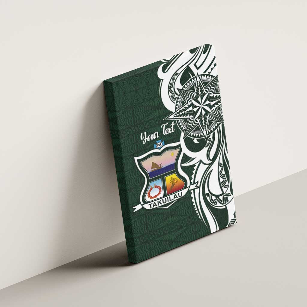 Personalised Tonga Takuilau College Canvas Wall Art Est 1975 Tongan Ngatu Pattern - Polynesian Pride