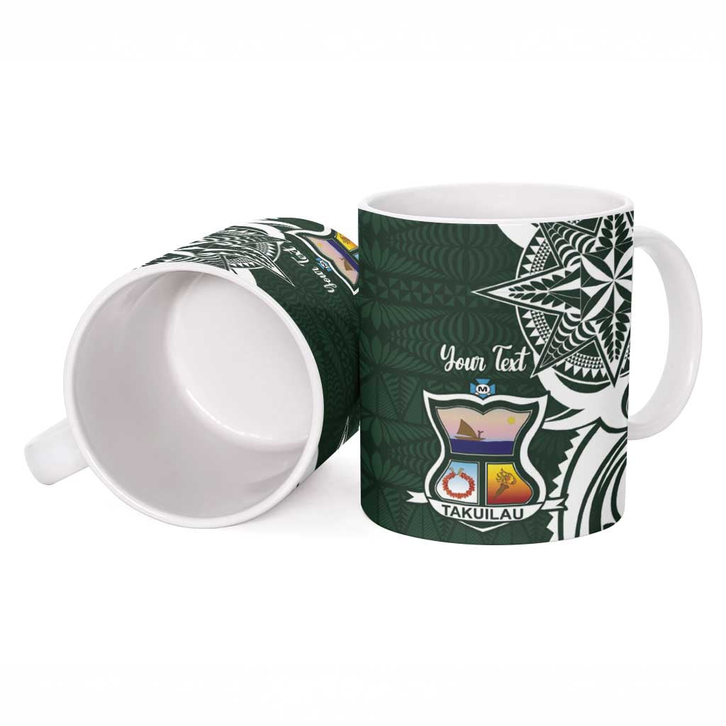 Personalised Tonga Takuilau College Ceramic Mug Est 1975 Tongan Ngatu Pattern - Polynesian Pride