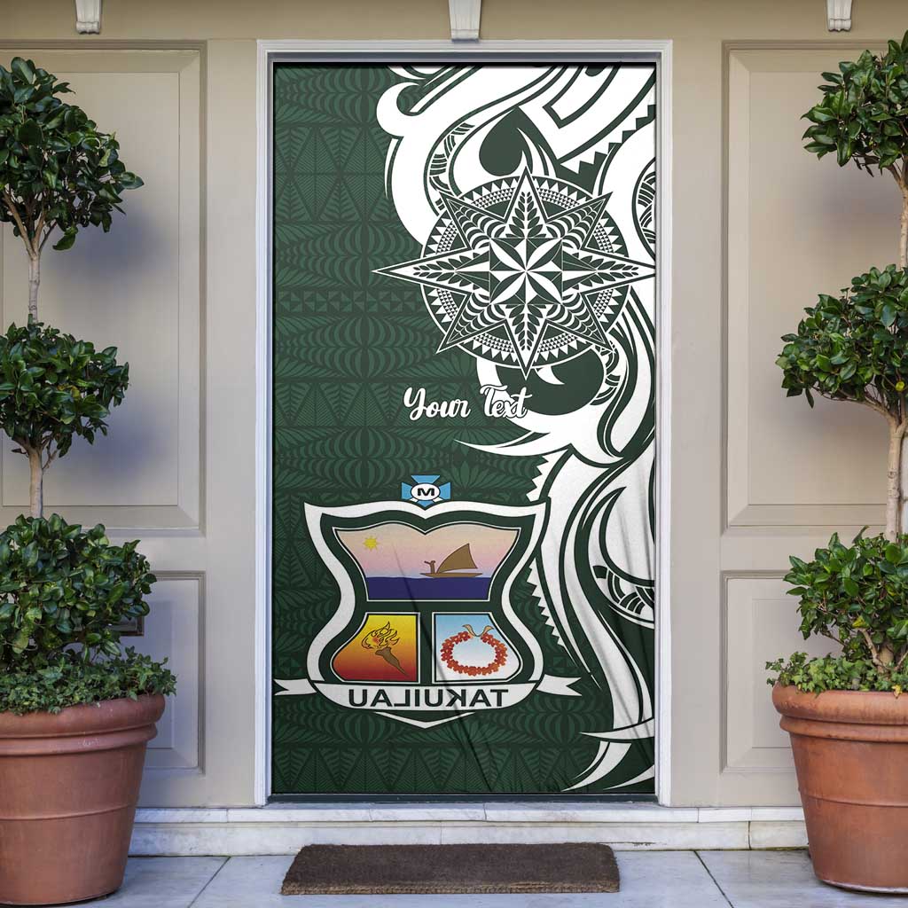 Personalised Tonga Takuilau College Door Cover Est 1975 Tongan Ngatu Pattern - Polynesian Pride