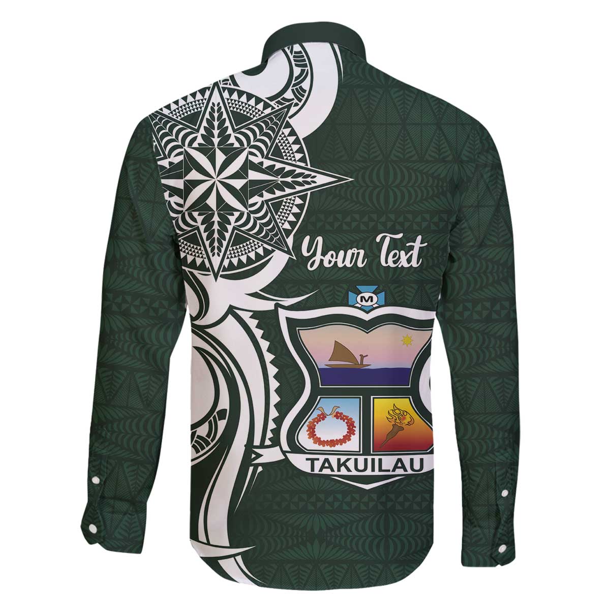 Personalised Tonga Takuilau College Family Matching Off The Shoulder Long Sleeve Dress and Hawaiian Shirt Est 1975 Tongan Ngatu Pattern - Polynesian Pride