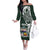 Personalised Tonga Takuilau College Family Matching Off The Shoulder Long Sleeve Dress and Hawaiian Shirt Est 1975 Tongan Ngatu Pattern - Polynesian Pride
