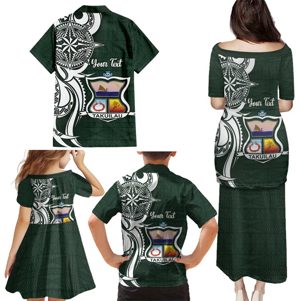 Personalised Tonga Takuilau College Family Matching Puletasi and Hawaiian Shirt Est 1975 Tongan Ngatu Pattern - Polynesian Pride