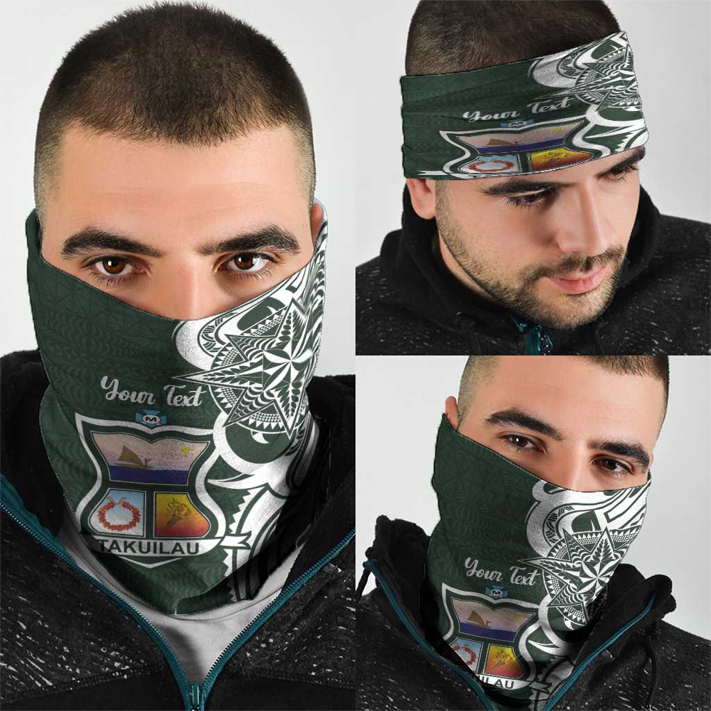 Personalised Tonga Takuilau College Neck Gaiter Est 1975 Tongan Ngatu Pattern - Polynesian Pride