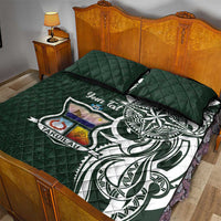 Personalised Tonga Takuilau College Quilt Bed Set Est 1975 Tongan Ngatu Pattern - Polynesian Pride