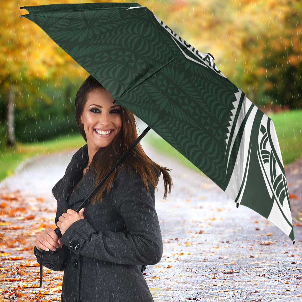 Personalised Tonga Takuilau College Umbrella Est 1975 Tongan Ngatu Pattern - Polynesian Pride
