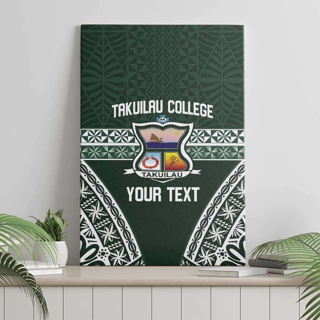Personalised Tonga Takuilau College Canvas Wall Art 50th Anniversary Ngatu Kupesi - Polynesian Pride