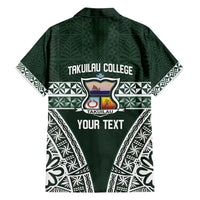Personalised Tonga Takuilau College Family Matching Short Sleeve Bodycon Dress and Hawaiian Shirt 50th Anniversary Ngatu Kupesi - Polynesian Pride