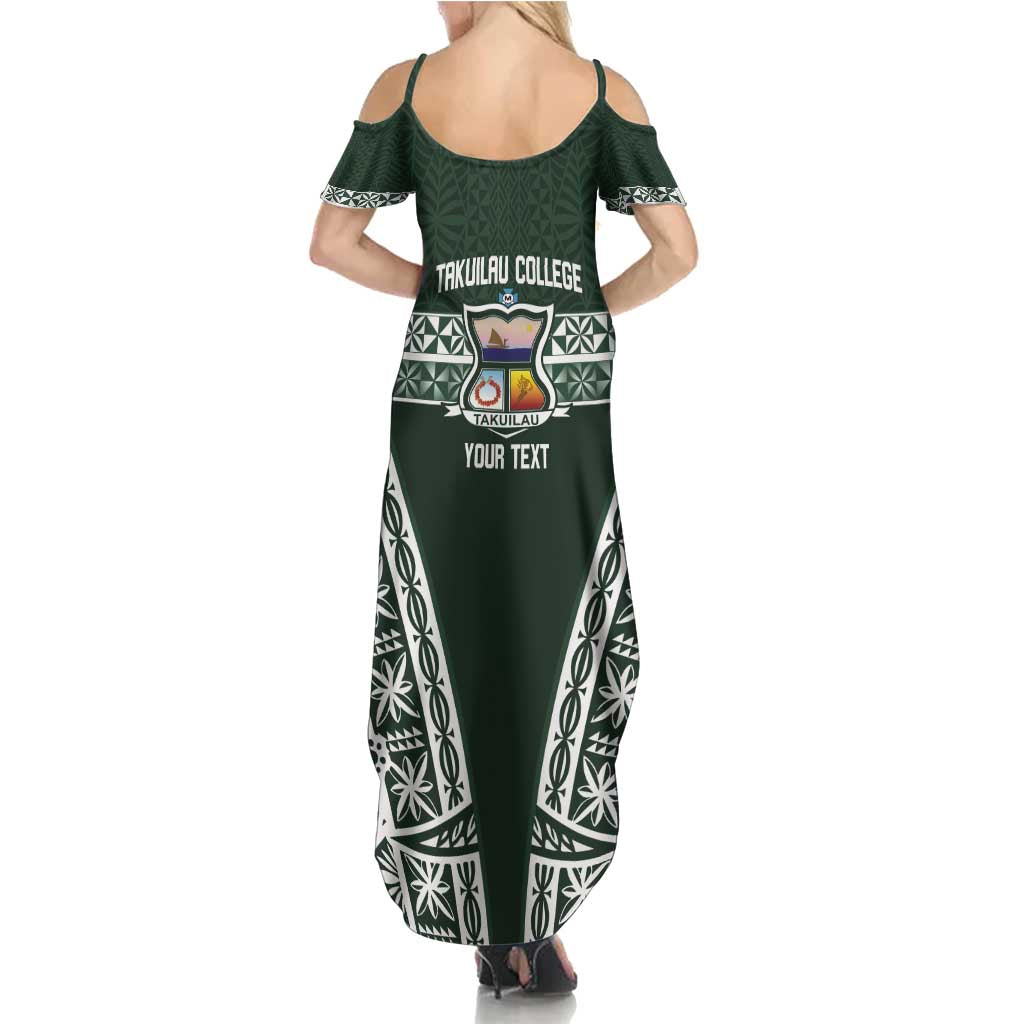 Personalised Tonga Takuilau College Family Matching Summer Maxi Dress and Hawaiian Shirt 50th Anniversary Ngatu Kupesi - Polynesian Pride