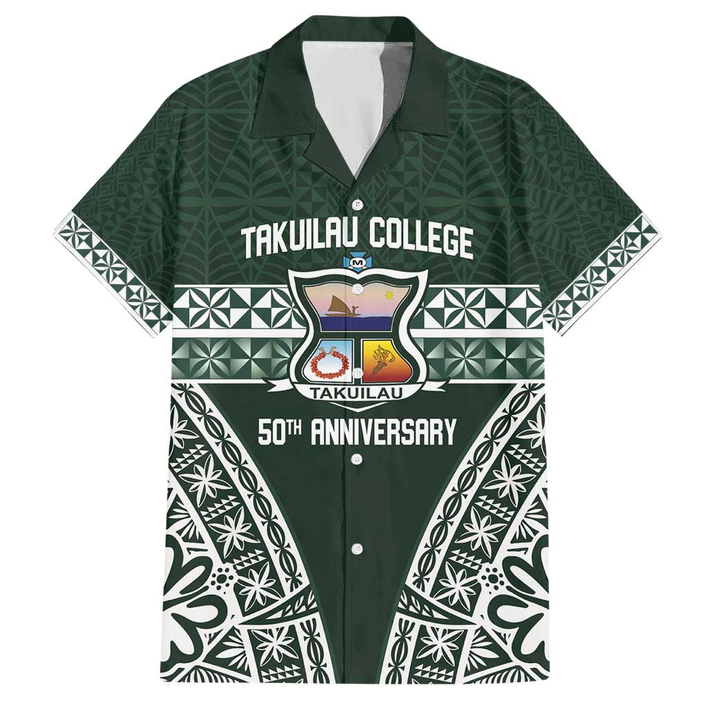 Personalised Tonga Takuilau College Hawaiian Shirt 50th Anniversary Ngatu Kupesi - Polynesian Pride