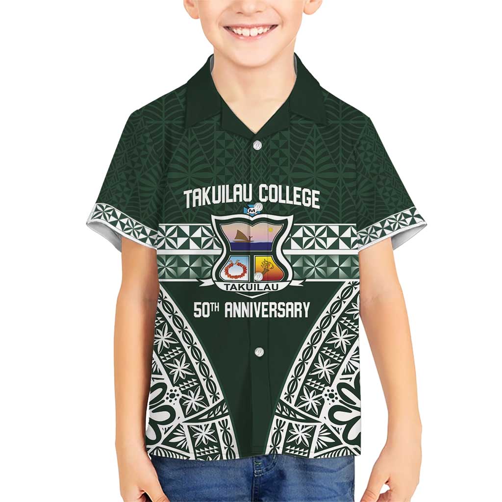 Personalised Tonga Takuilau College Hawaiian Shirt 50th Anniversary Ngatu Kupesi - Polynesian Pride