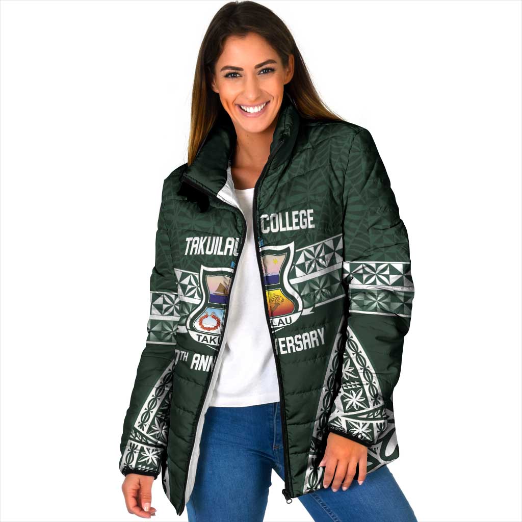 Personalised Tonga Takuilau College Padded Jacket 50th Anniversary Ngatu Kupesi - Polynesian Pride