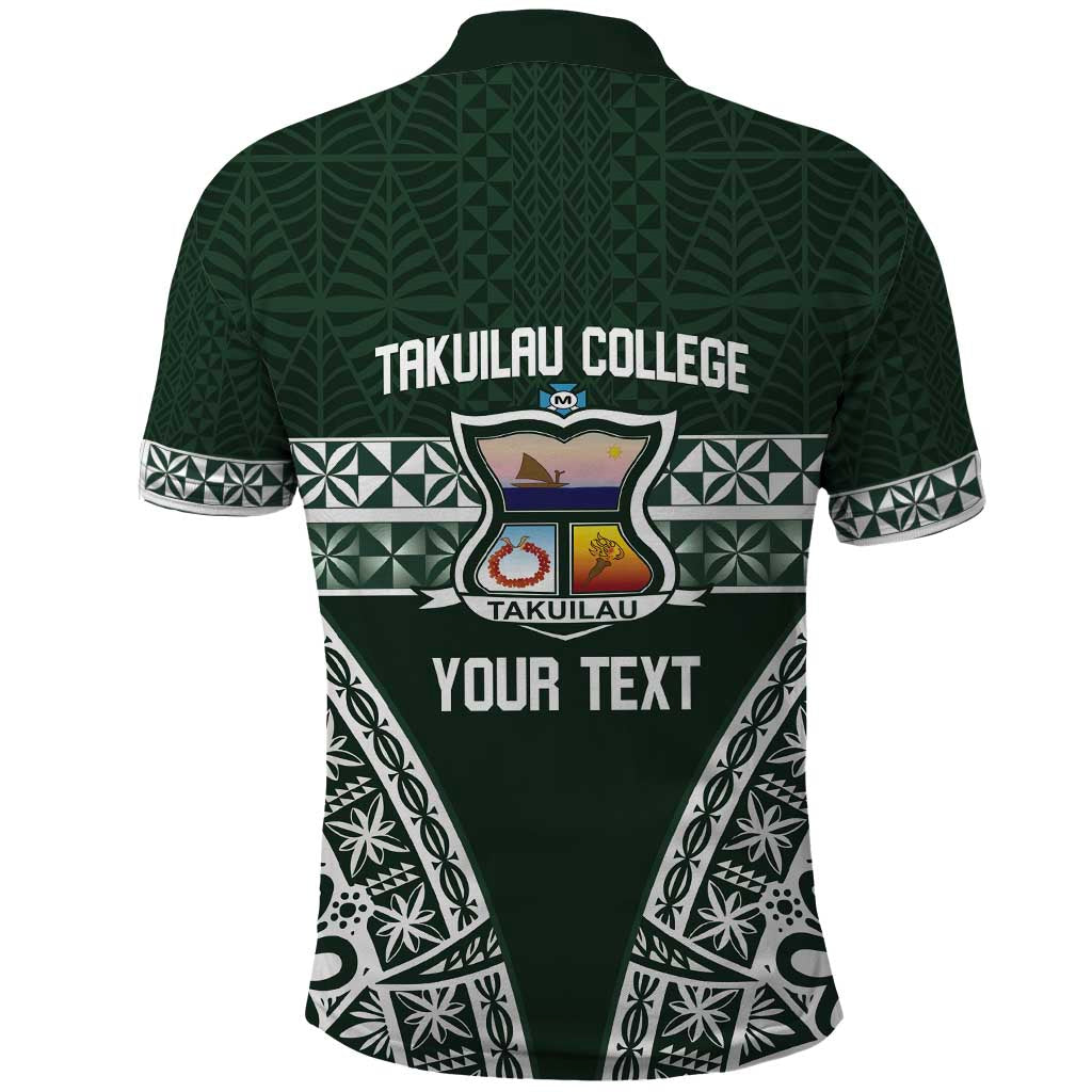 Personalised Tonga Takuilau College Polo Shirt 50th Anniversary Ngatu Kupesi - Polynesian Pride