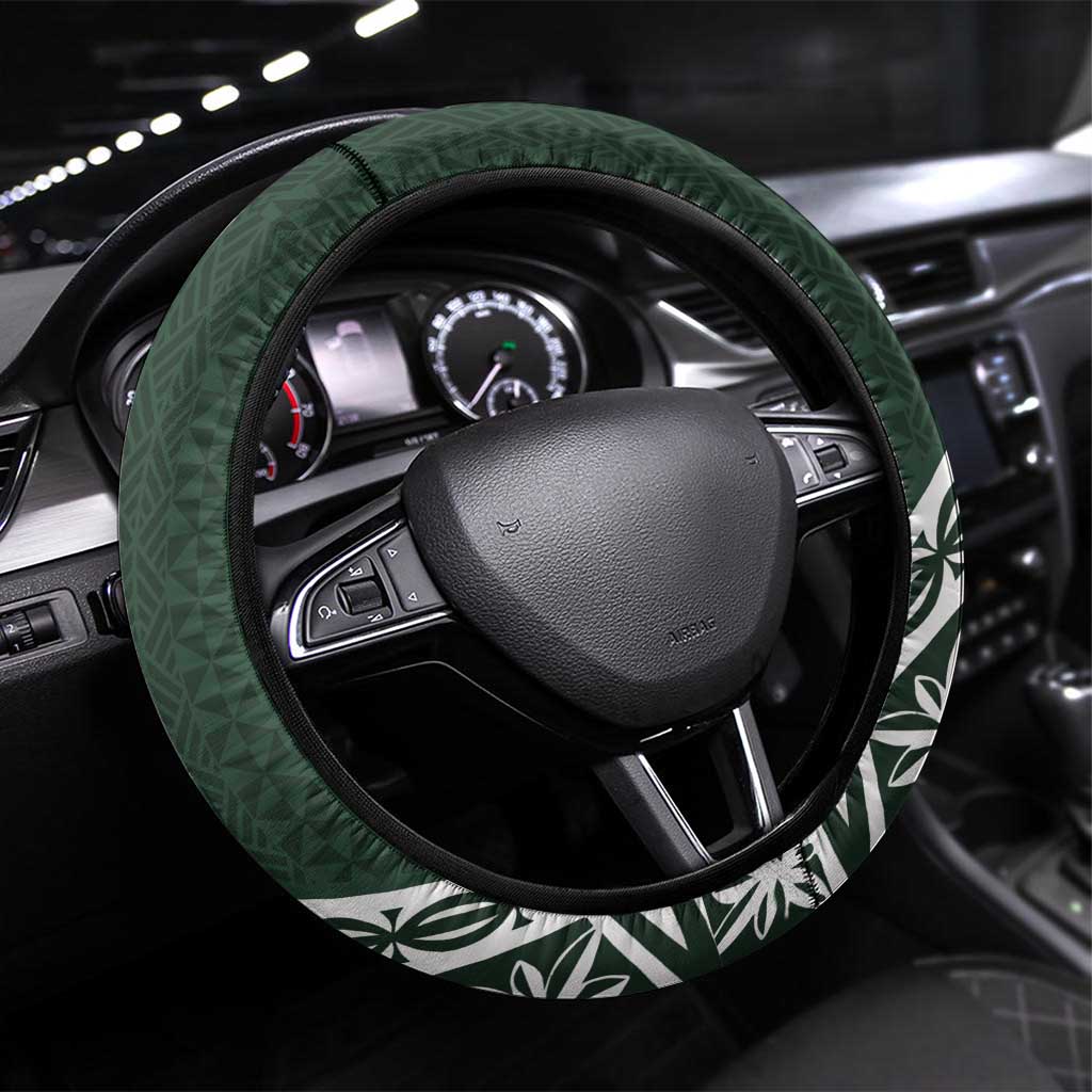 Tonga Takuilau College Steering Wheel Cover 50th Anniversary Ngatu Kupesi - Polynesian Pride