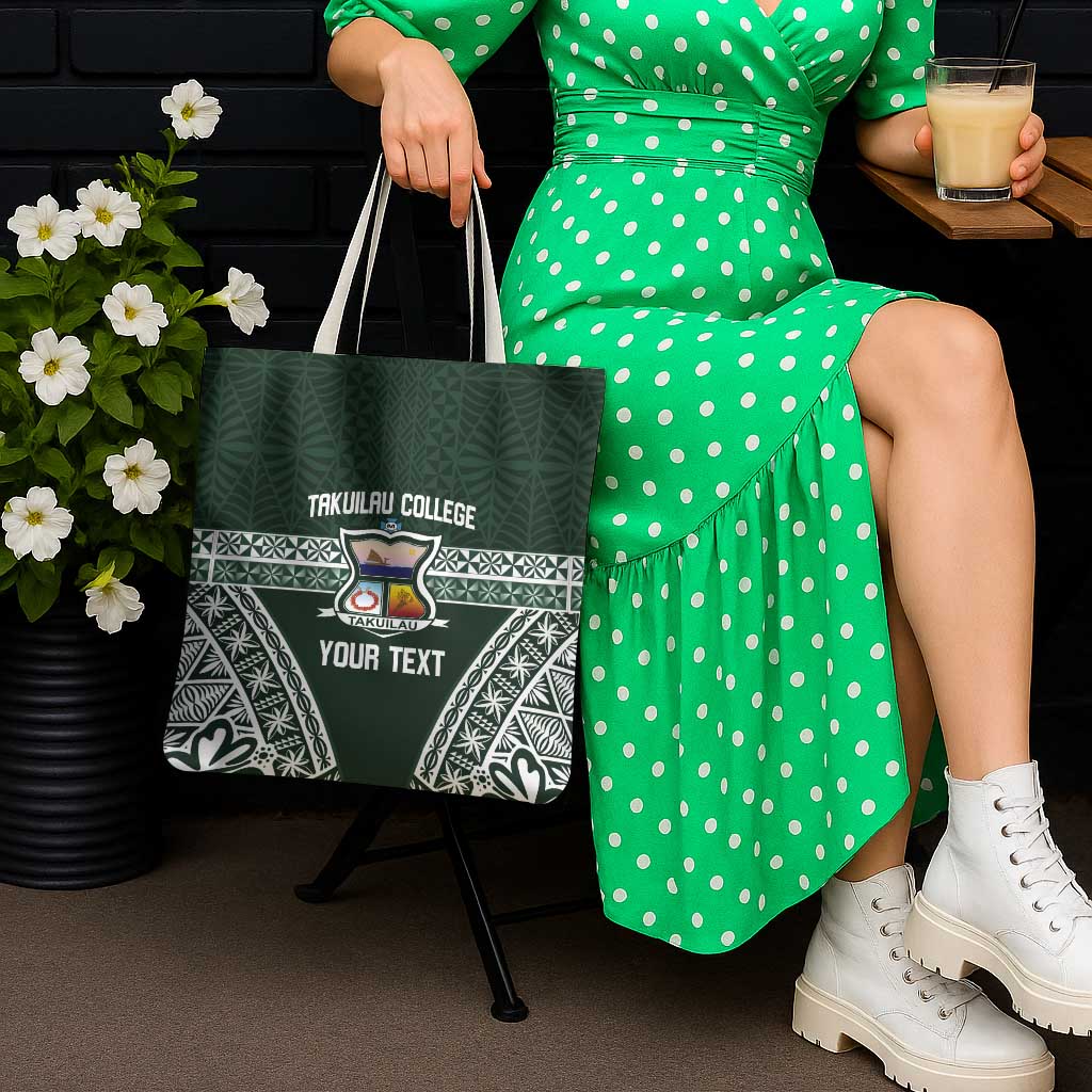 Personalised Tonga Takuilau College Tote Bag 50th Anniversary Ngatu Kupesi - Polynesian Pride