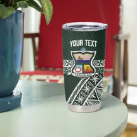 Personalised Tonga Takuilau College Tumbler Cup 50th Anniversary Ngatu Kupesi - Polynesian Pride