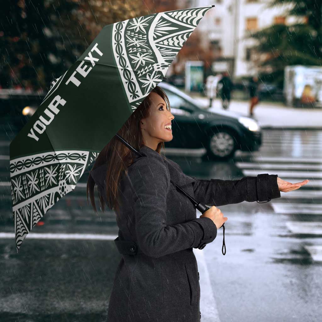 Personalised Tonga Takuilau College Umbrella 50th Anniversary Ngatu Kupesi - Polynesian Pride