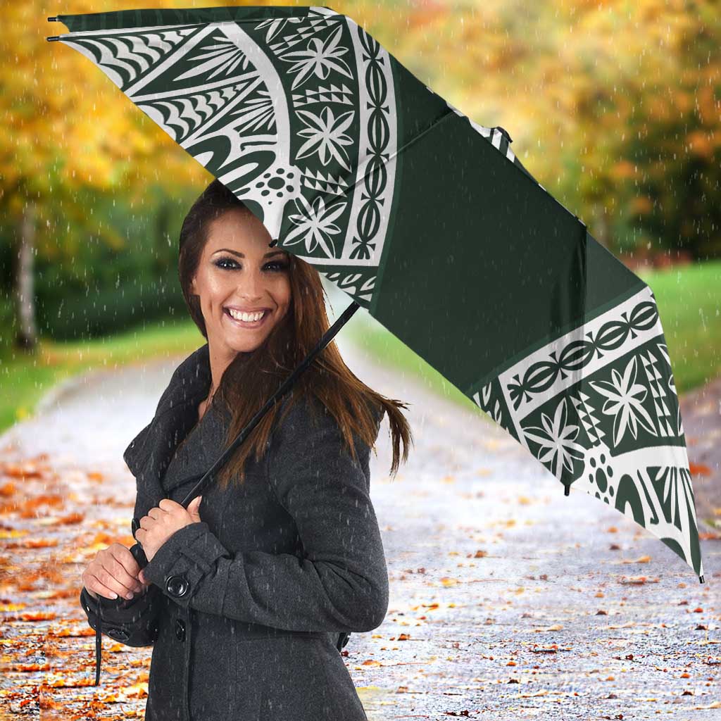 Personalised Tonga Takuilau College Umbrella 50th Anniversary Ngatu Kupesi - Polynesian Pride