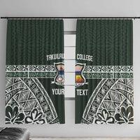 Personalised Tonga Takuilau College Window Curtain 50th Anniversary Ngatu Kupesi - Polynesian Pride
