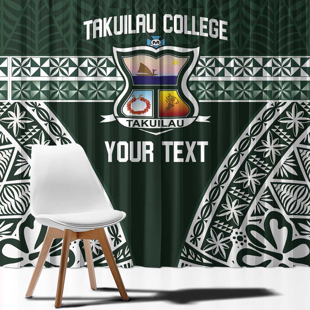 Personalised Tonga Takuilau College Window Curtain 50th Anniversary Ngatu Kupesi - Polynesian Pride